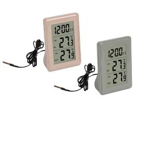 LCD temperature clock   