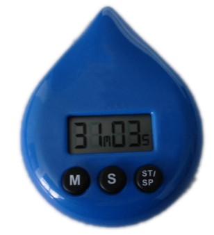 suction timer in water drop shape